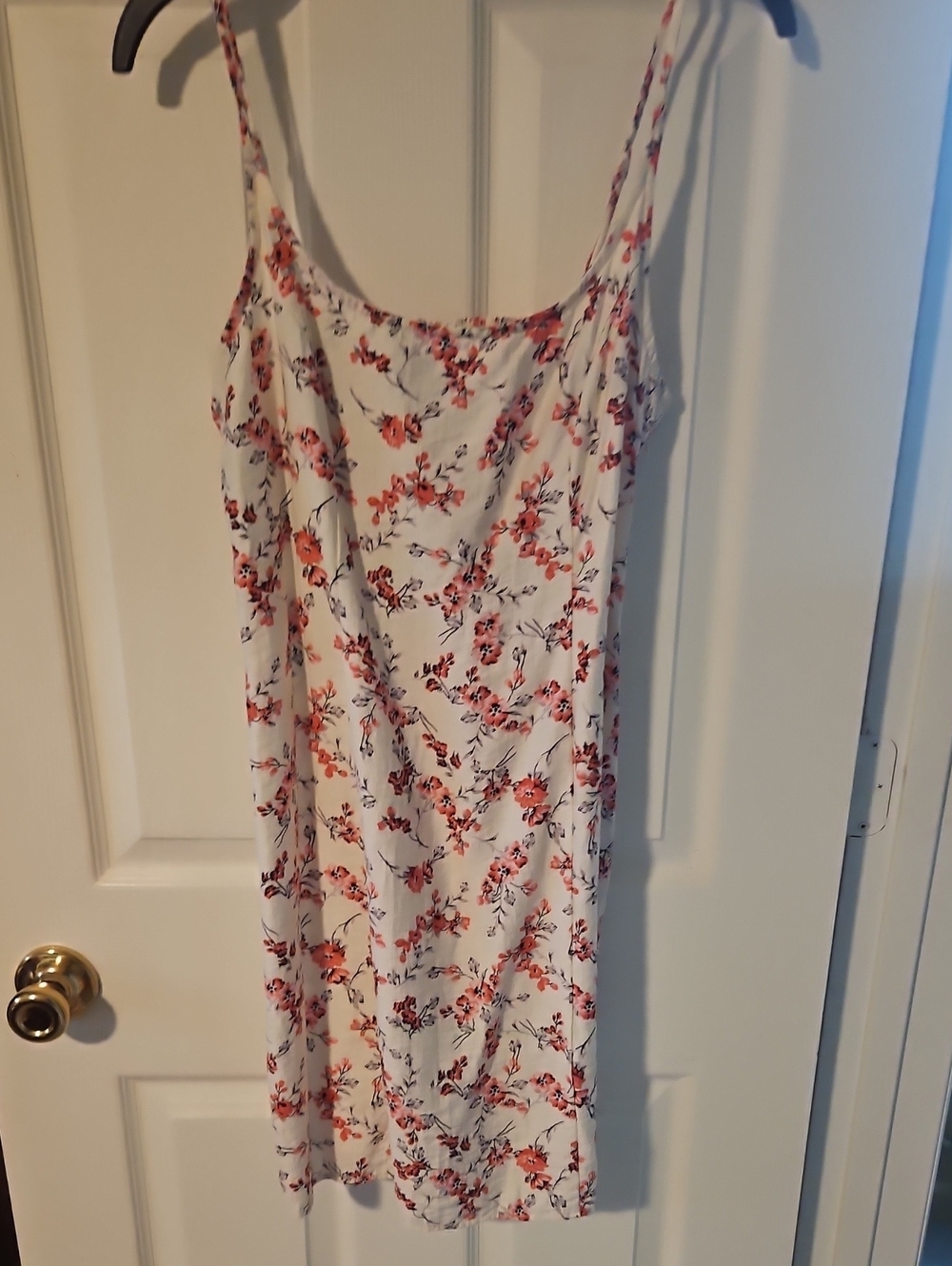 a new day White Floral Dress with Pink & Coral Accents